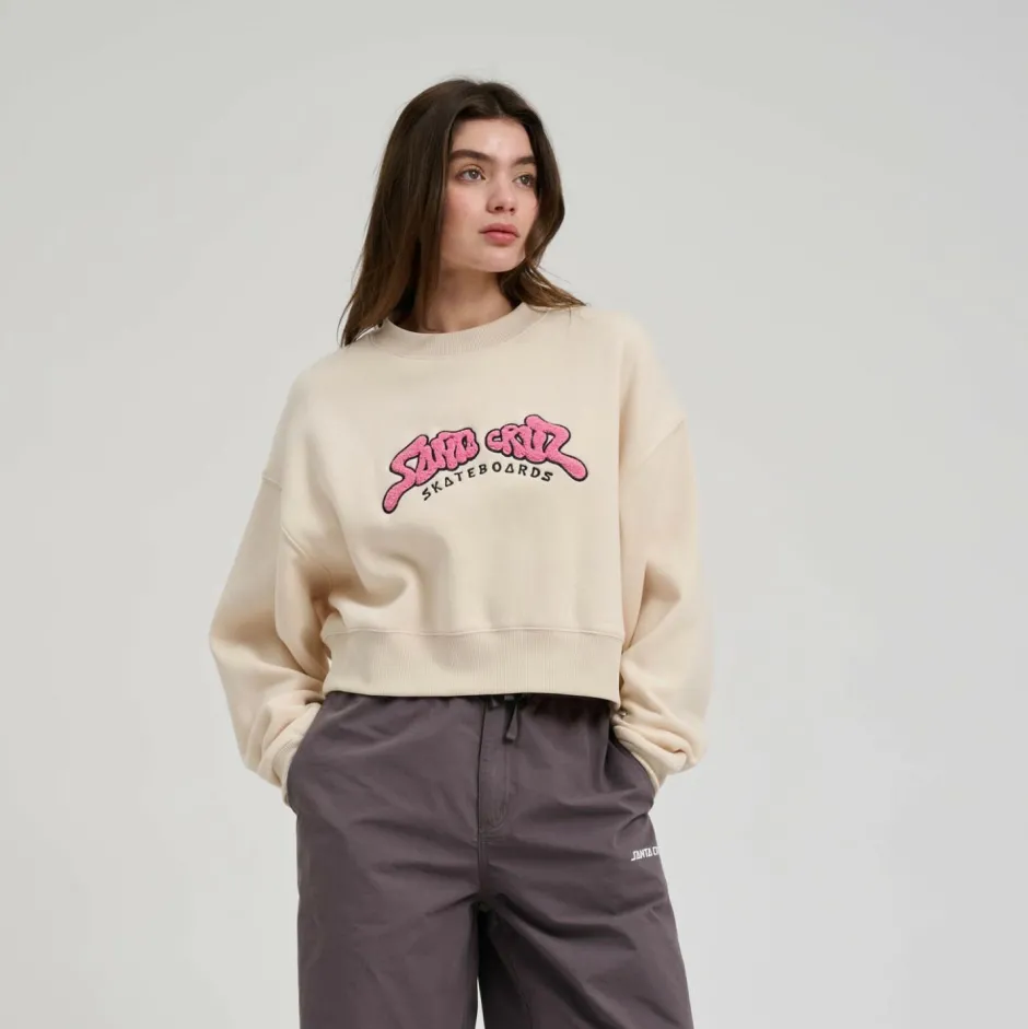 Santa Cruz Pullover & Hoodies|Alltagsbekleidung-- Women's Winkowski 8Baller Strip Crew - Pullover Chalk