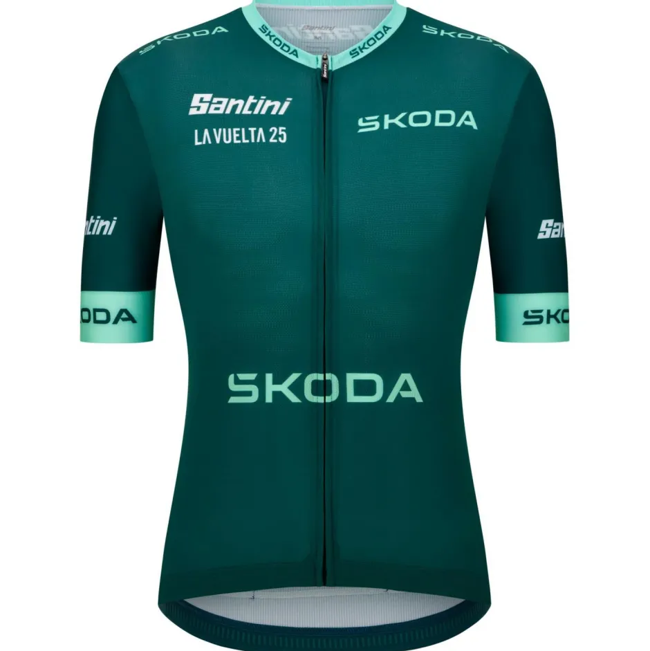 Santini Fahrradbekleidung|Radtrikots-- La Vuelta Green Jersey - Radtrikot Verde