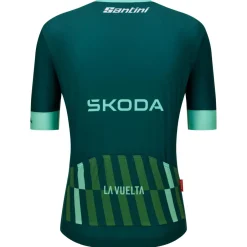 Santini Fahrradbekleidung|Radtrikots-- La Vuelta Green Jersey - Radtrikot Verde