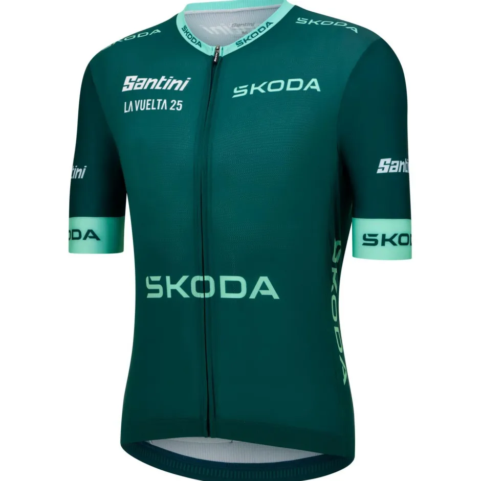 Santini Fahrradbekleidung|Radtrikots-- La Vuelta Green Jersey - Radtrikot Verde