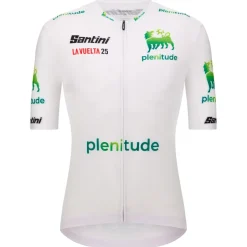 Santini Fahrradbekleidung|Radtrikots-- La Vuelta White Jersey - Radtrikot Bianco