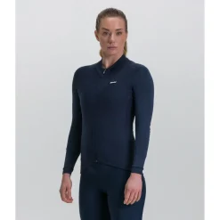 Santini Fahrradbekleidung|Radtrikots-- Women's Pure Block Colour Thermal Cycling Jersey - Radtrikot