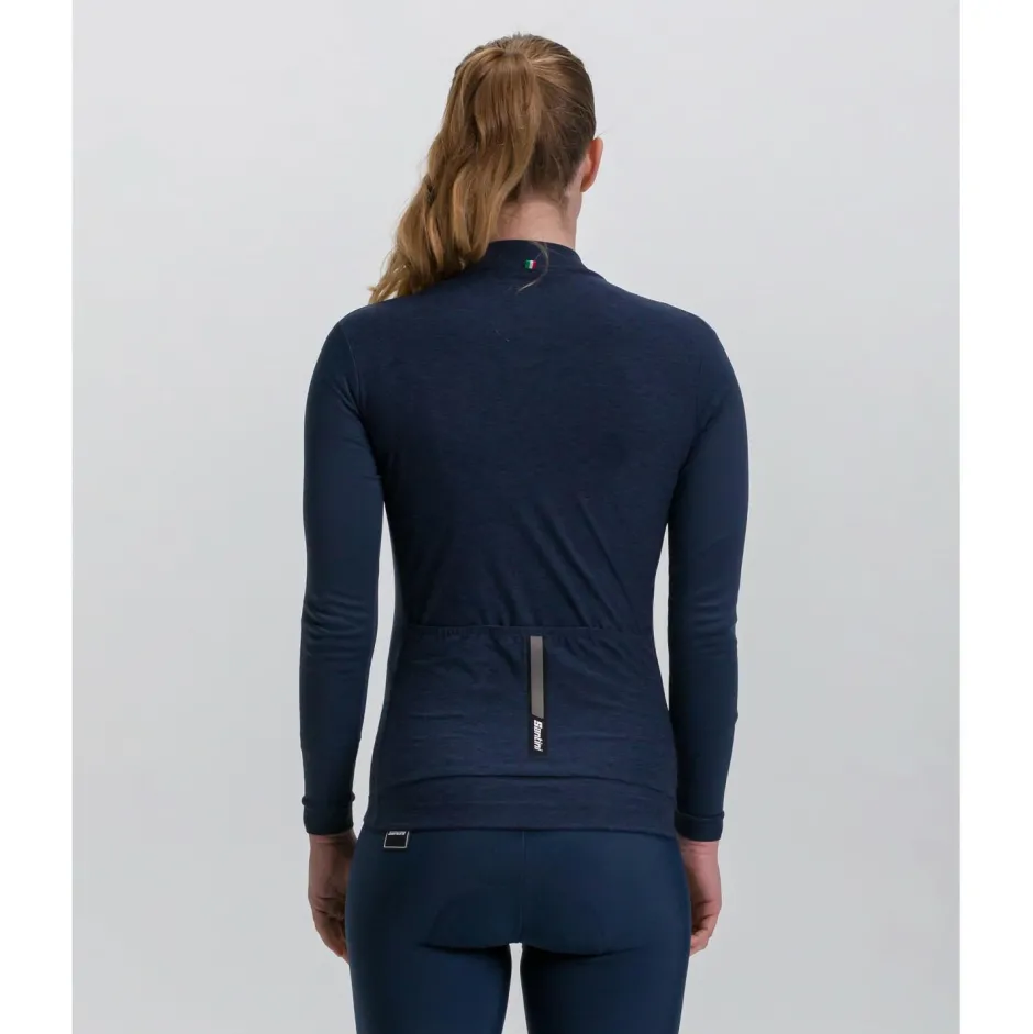 Santini Fahrradbekleidung|Radtrikots-- Women's Pure Block Colour Thermal Cycling Jersey - Radtrikot