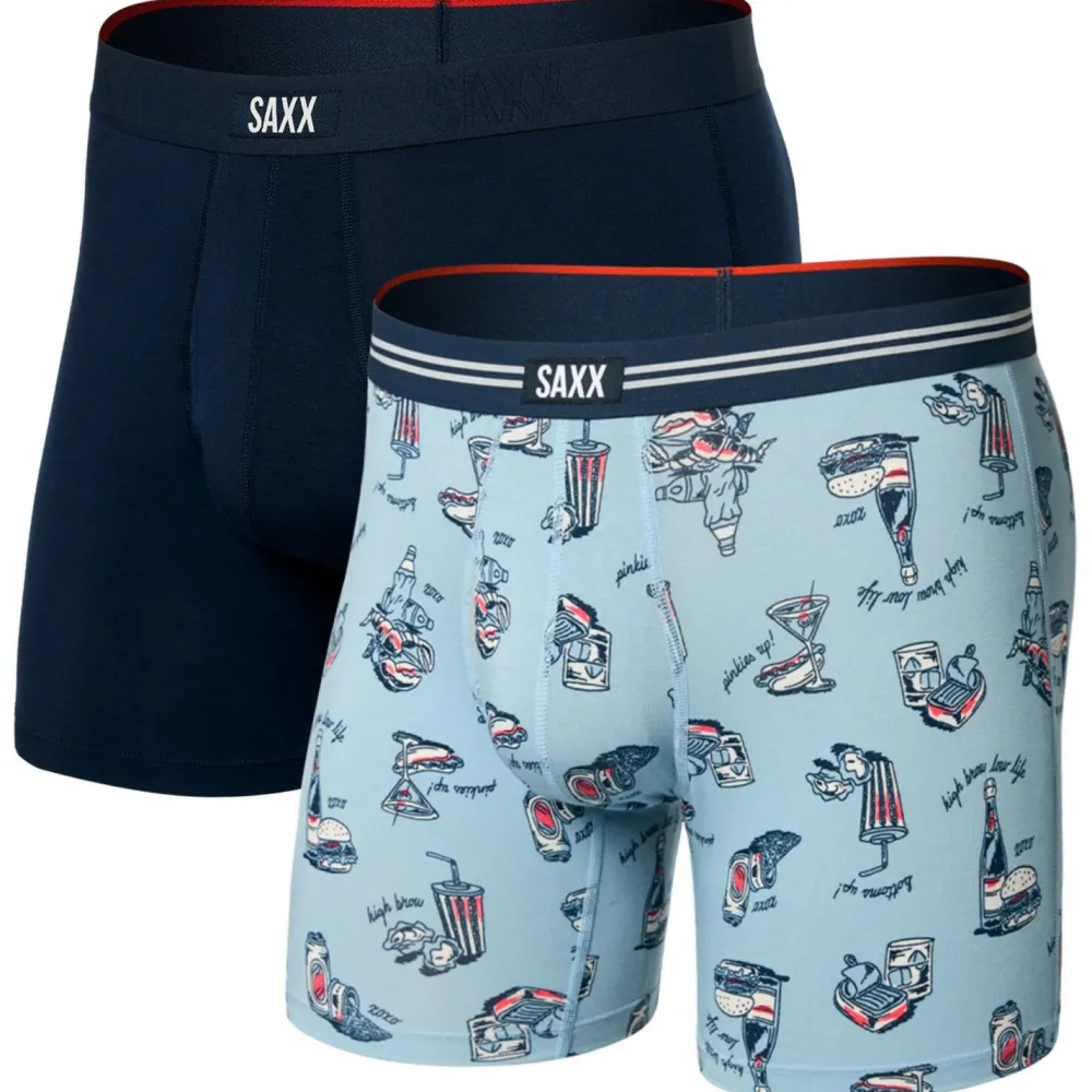 Saxx - Vibe Xtra Boxer Brief Fly 2-Pack - Kunstfaserunterwäsche Sale