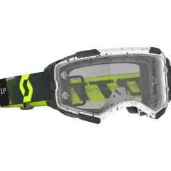 Scott Fahrradbekleidung|Brillen-- Fury Deathgrip 2 S0 - Goggles Grey / Yellow / Glas: Clear
