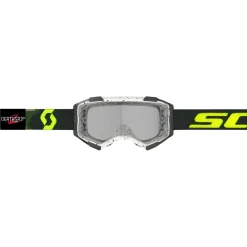 Scott Fahrradbekleidung|Brillen-- Fury Deathgrip 2 S0 - Goggles Grey / Yellow / Glas: Clear