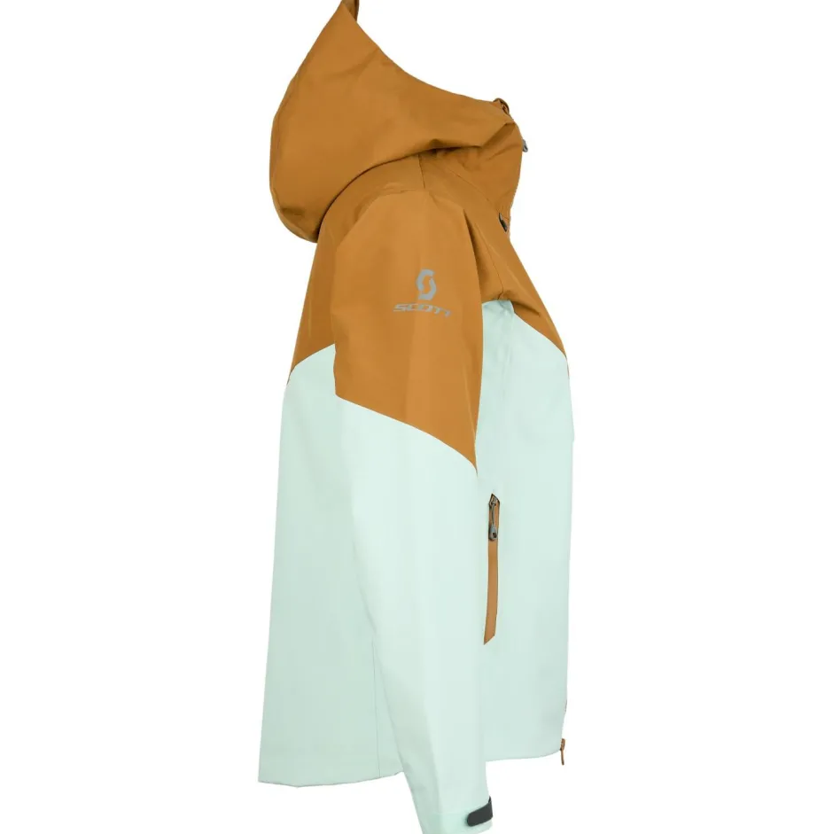 Scott Skibekleidung|Skijacken-- Women's Jacket Explorair 3L - Skijacke Bread Brown / Fresh Green