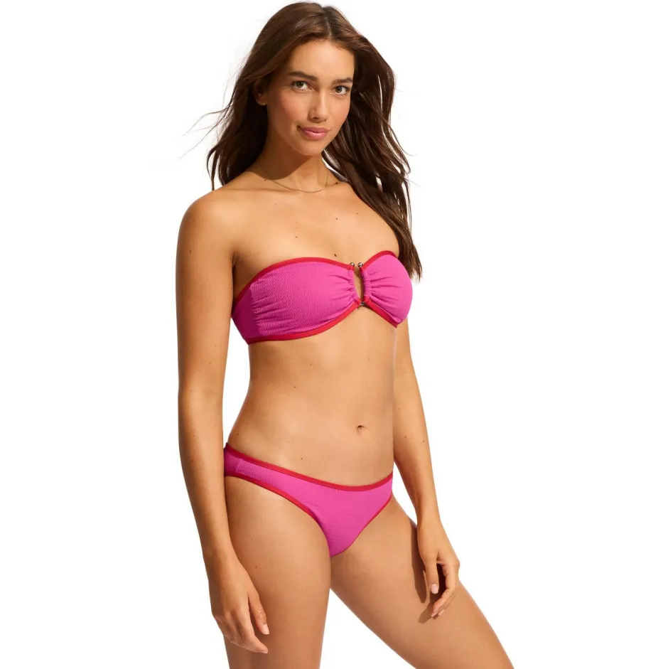 Seafolly Bademode-- Women's Beach Bound Ring Front Bandeau - Bikini-Top