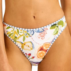 Seafolly Bademode-- Women's Riviera Coast High Leg Pant - Bikini-Bottom White