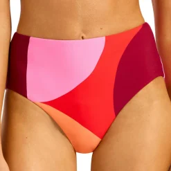 Seafolly Bademode-- Women's Sorrento High Waisted Pant - Bikini-Bottom Flame