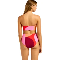 Seafolly Bademode-- Women's Sorrento High Waisted Pant - Bikini-Bottom Flame