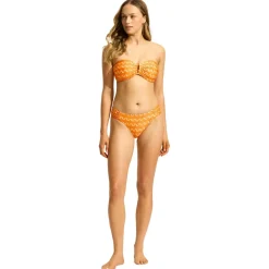 - Women's Soundwave Ruched Side Retro Pant - Bikini-Bottom < Seafolly Discount