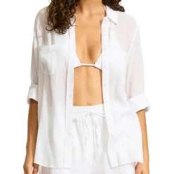 Seafolly - Breeze Beach Shirt - Hemd Hot