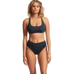 Seafolly - Women's Collective High Waist Wrap Front Pant - Bikini-Bottom Hot