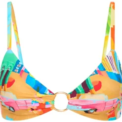 Seafolly - Women's Cuba Ring Front Bralette - Bikini-Top Turquoise