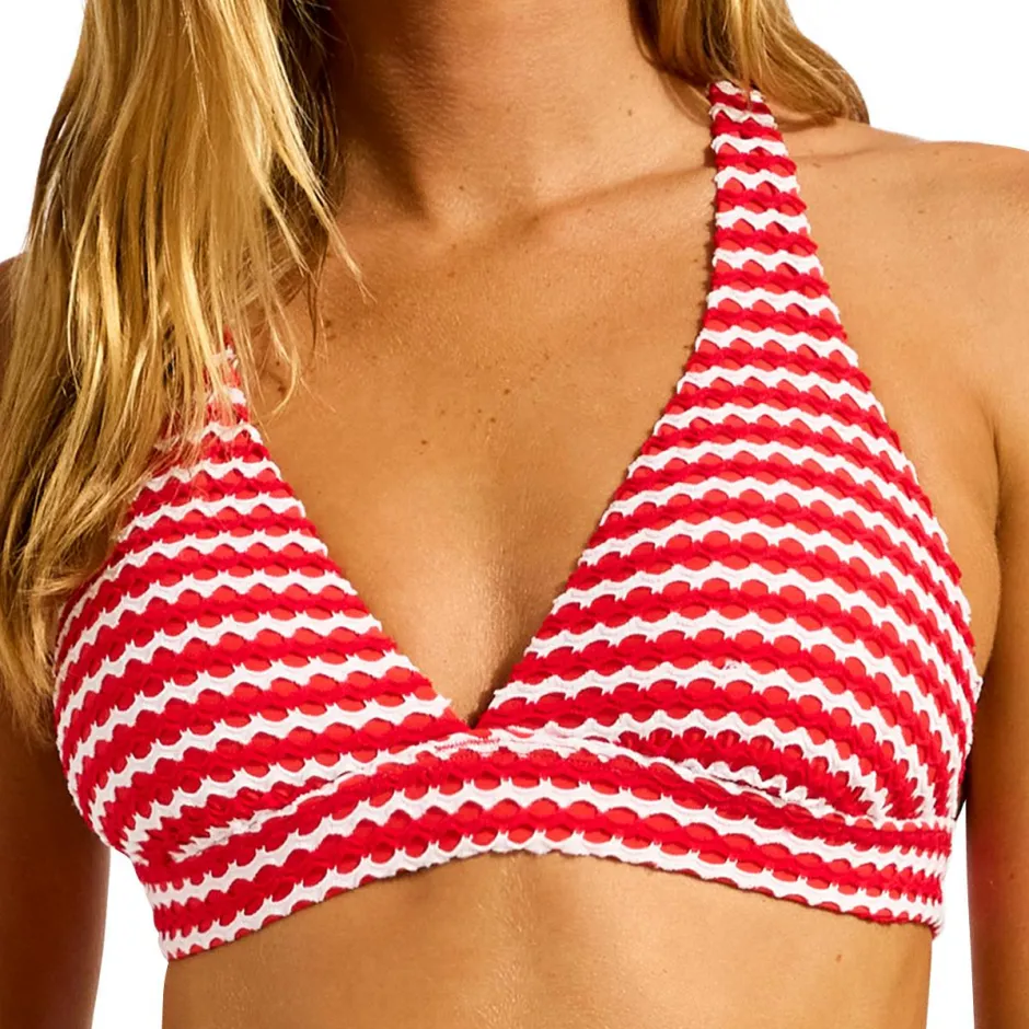 Seafolly - Women's Mesh Effect Multi Fit Longline Tri - Bikini-Top