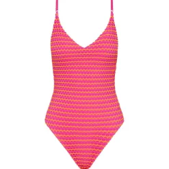 Seafolly - Women's Mesh Effect V Neck One Piece - Badeanzug