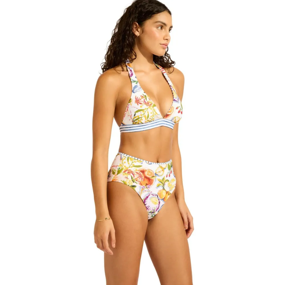 Seafolly - Women's Riviera Coast Reversible Multifit Tri - Bikini-Top White