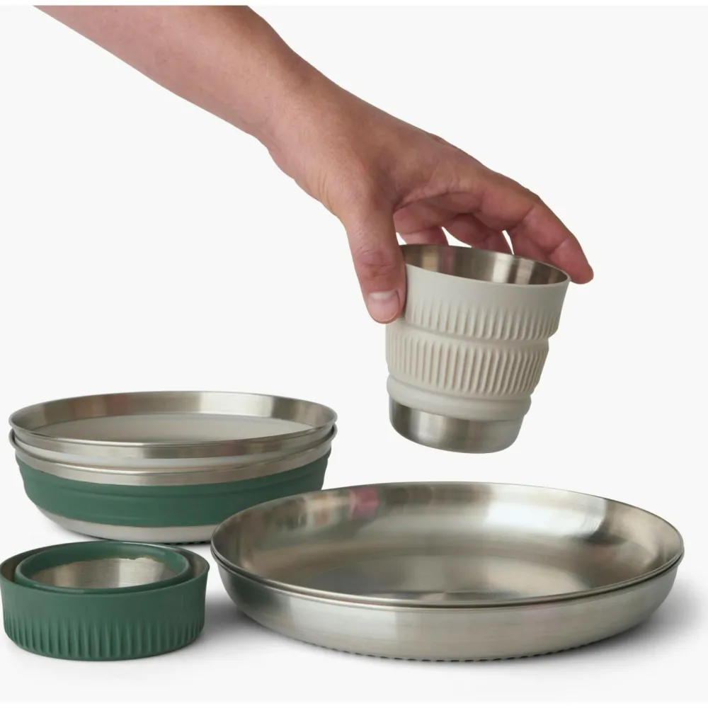 Sea to Summit - Detour Stainless Steel Collapsible Dinnerware Set - Geschirr-Set Clearance