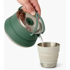 Sea to Summit Trekkingausrüstung|Outdoor-Küche-- Detour Stainless Steel Collapsible Kettle Laurel Wreath Green