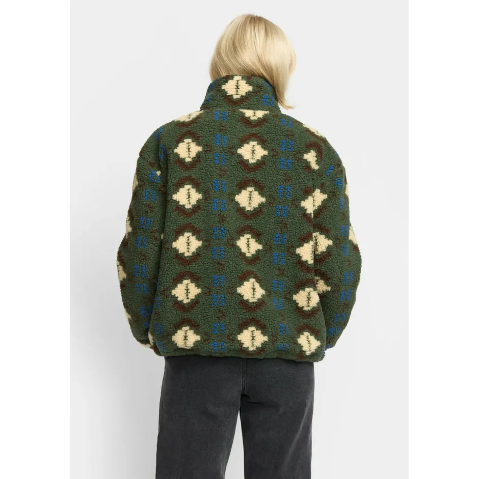 Selfhood Freizeitjacken|Jacken-- Women's Printed Teddy - Fleecejacke Green