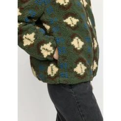 Selfhood Freizeitjacken|Jacken-- Women's Printed Teddy - Fleecejacke Green