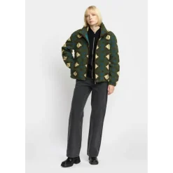 Selfhood Freizeitjacken|Jacken-- Women's Printed Teddy - Fleecejacke Green