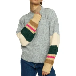 Selfhood Pullover & Hoodies|Alltagsbekleidung-- Women's Striped Mohair Sweater - Pullover