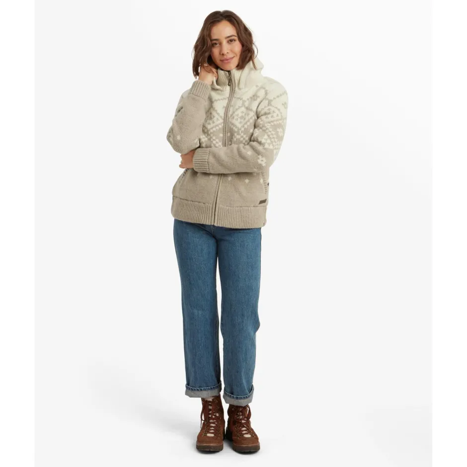 Sherpa Alltagsbekleidung|Jacken-- Women's Kirtipur Sweater - Zip-Hoodie Cream