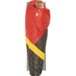 Sierra Designs Daunenschlafsäcke-- Cloud 20 / 800 DriDown - Daunenschlafsack Red / Yellow / Peat