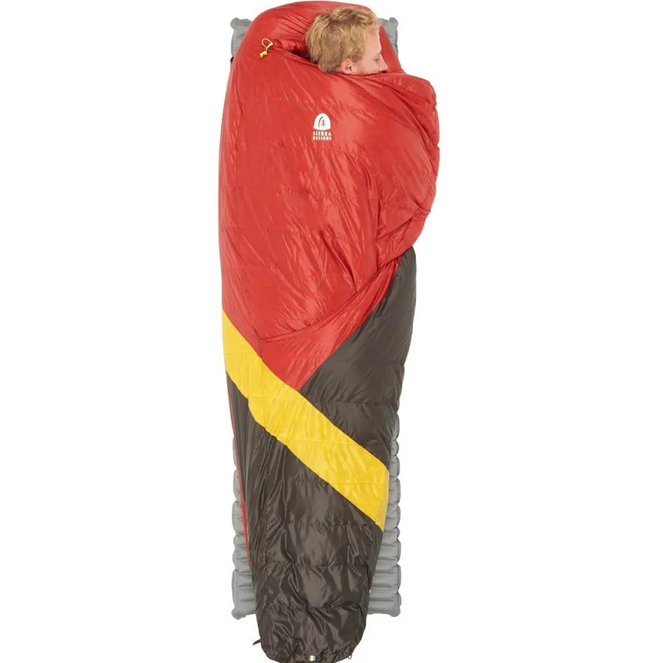 Sierra Designs Daunenschlafsäcke-- Cloud 20 / 800 DriDown - Daunenschlafsack Red / Yellow / Peat