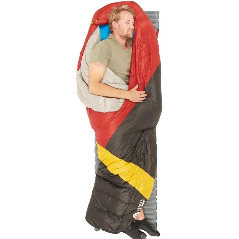 Sierra Designs Daunenschlafsäcke-- Cloud 20 / 800 DriDown - Daunenschlafsack Red / Yellow / Peat