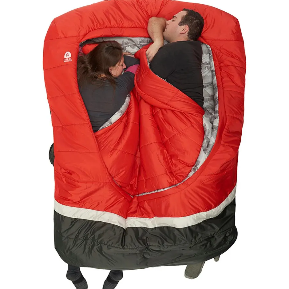 Sierra Designs Kunstfaserschlafsäcke-- Frontcountry Bed Queen 20 - Kunstfaserschlafsack Red / Grey
