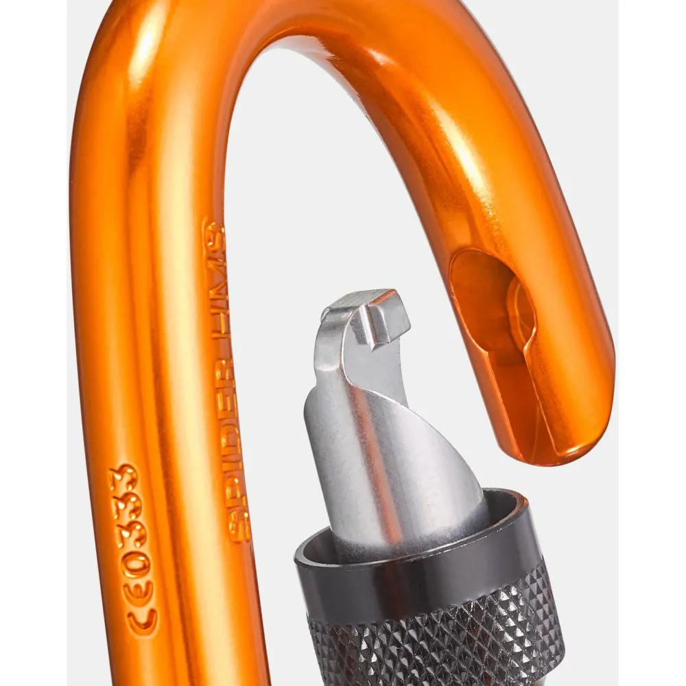 Simond - Carabiner Spider Screw - Schraubkarabiner Orange Hot