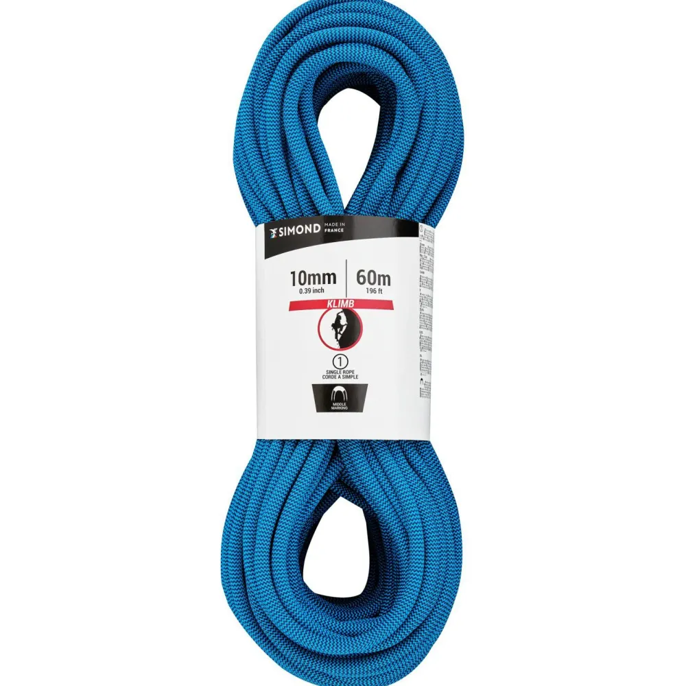 Simond - Rope Klimb 10.0 mm - Einfachseil Blue Hot