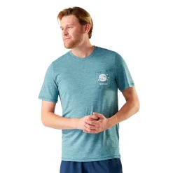Smartwool Wanderbekleidung|Shirts, Hemden & Longsleeves-- Merino Hemp Blend Peak Pints Short - Merinoshirt Dusty Teal