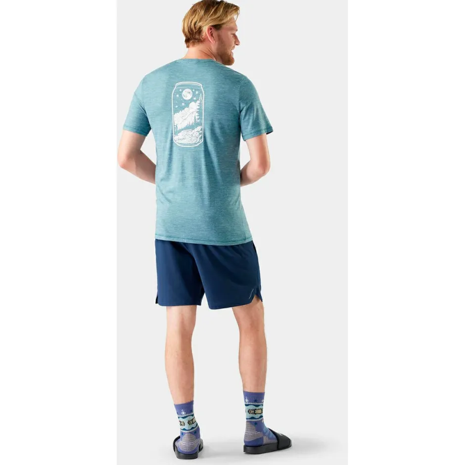 Smartwool Wanderbekleidung|Shirts, Hemden & Longsleeves-- Merino Hemp Blend Peak Pints Short - Merinoshirt Dusty Teal
