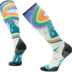 Smartwool Merinosocken|Skisocken-- Ski Zero Cushion Rainbow Trails Print OTC Socks - Skisocken Laguna Blue