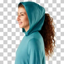 Smartwool Wanderbekleidung|Shirts, Hemden & Longsleeves-- Women's Merino Sun Hoodie - Merinoshirt Dusty Teal