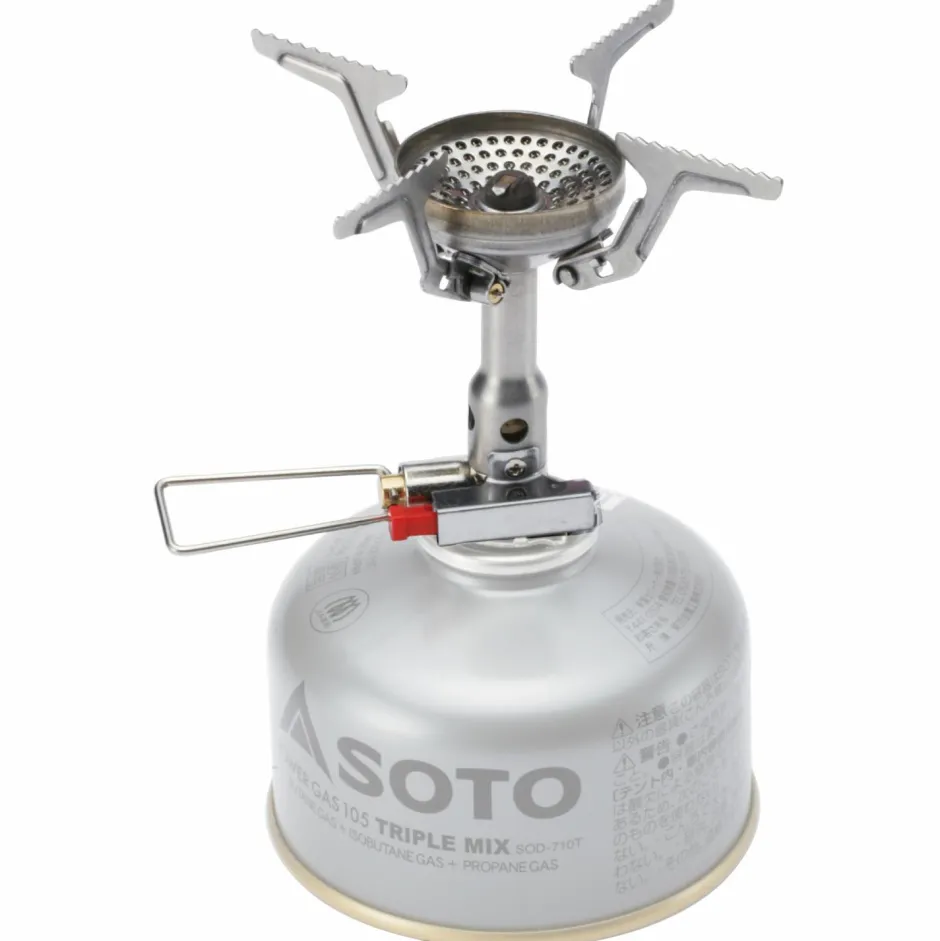 Soto Trekkingausrüstung|Outdoor-Küche-- Amicus W/ Igniter + New River Pot Combo - Gaskocher Silver / Black