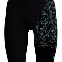 Speedo Bademode-- HyperBoom V-Cut Jammer - Badehose Black / Alfalfa Green
