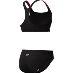 Speedo Bademode-- Kid's Medley Logo 2 Piece - Bikini Anthracite / Margarita Pink