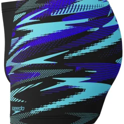 Speedo - HyperBoom V-Cut Aquashort - Badehose Black / Alfalfa Green Hot