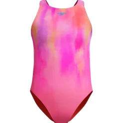 Speedo - Kid's Print Pulseback One Piece - Badeanzug Pink Lemonade/Neon Violet Best