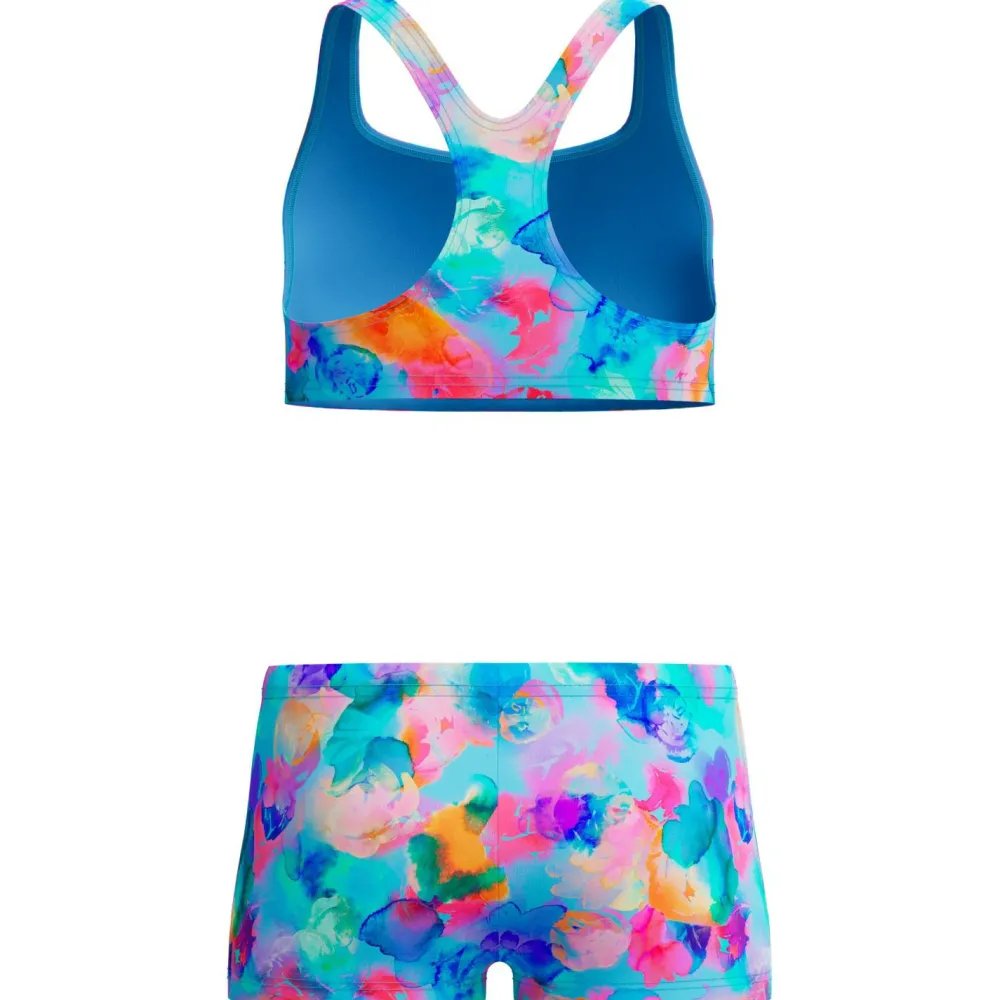 Speedo - Kid's Print Racerback Two Piece - Bikini Periwinkle Blue Discount