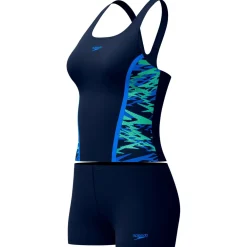 Speedo - Women's Hyperboom Splice Tankini Set - Tankini Peacoat / Pale Clover Best