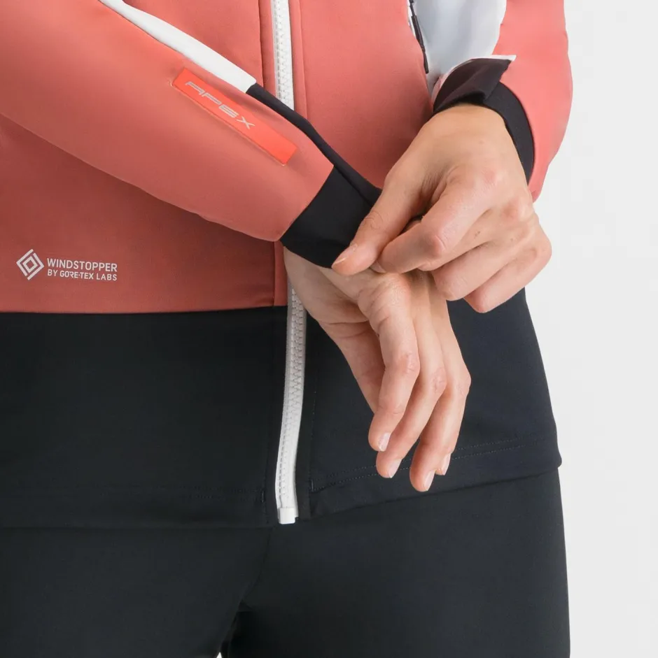 Sportful Jacken-- Women's Apex Jacket - Langlaufjacke Dusty Red / White / Black