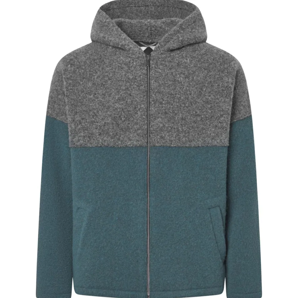 STAPF - Milo - Zip-Hoodie Steinkohle / Petrol Online