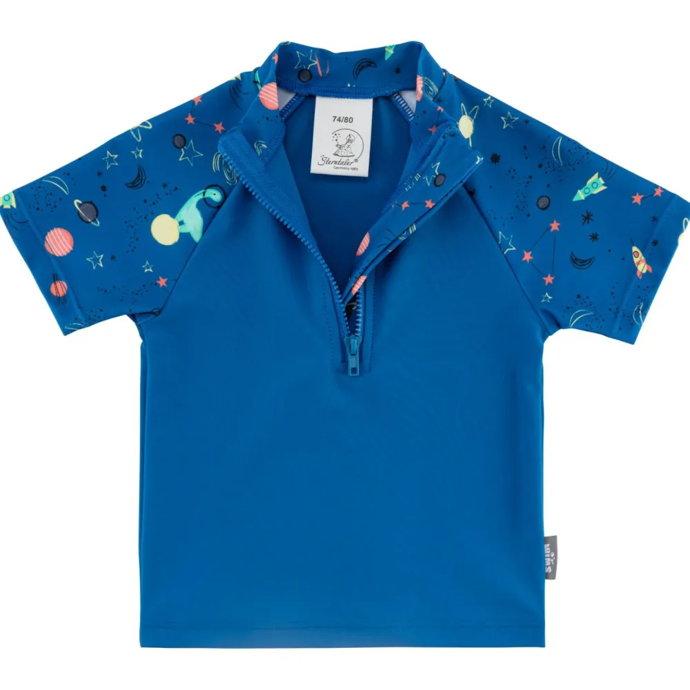 Sterntaler - Kid's Badeshirt Kurzarm Weltraum - Lycra Königsblau Hot