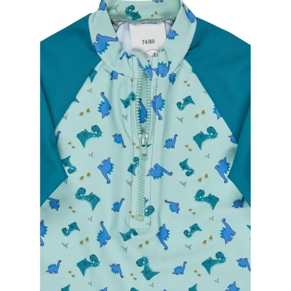 Sterntaler - Kid's Badeshirt Langarm Dino - Lycra Eisgrün Outlet